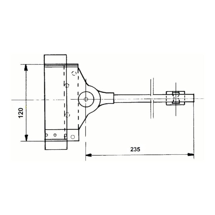 DENI Feder-Türschließer f. schwe. Türen 60kg ZN