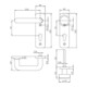 DENI FH-WE-Grt., carré, court PZ, plastique noir-4