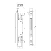 DENI Kantriegel 9220,mit Klapphebel D35mm, 22x285mm kantig,Stahl-3