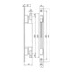 DENI Kantriegel 9221 Stulpl. 285mm Stulp-B.22mm STA verz. Hub 20mm-4