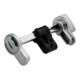 DENI Module WC serrure cylindre profil 3615 nickelé, rouge/vert-1