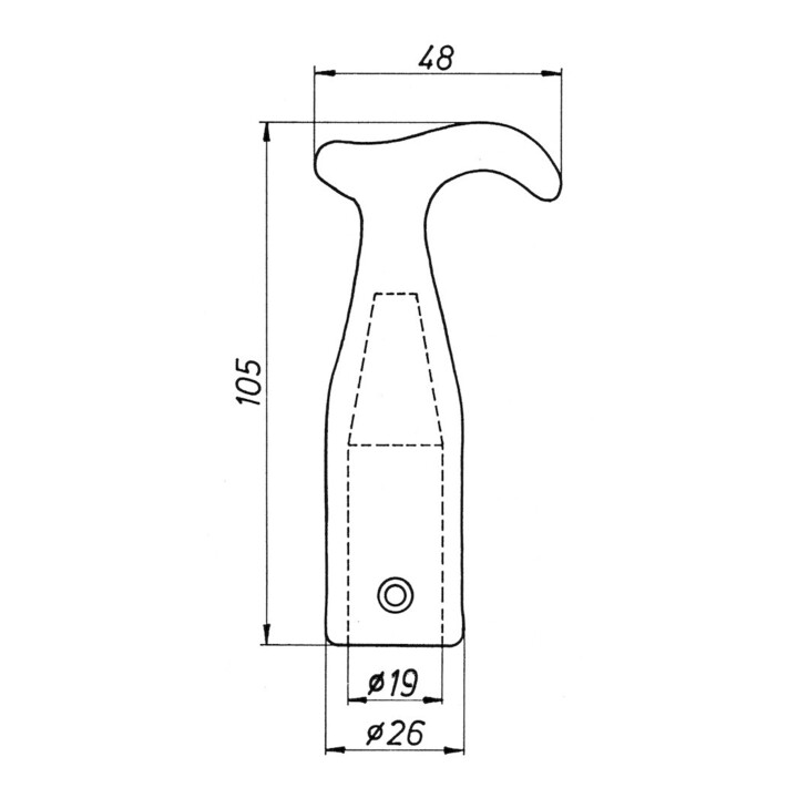 DENI OL-Stockhaken für Oberlichtschnäpper 4992,L 105mm,B 48mm