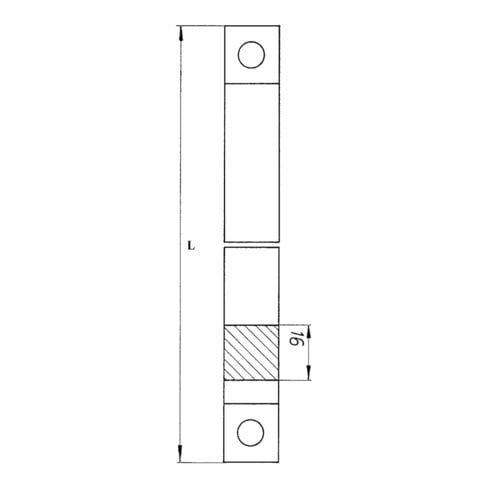 DENI Tige de verrouillage D1 6, L2000, galvanisée
