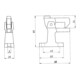 DENI Torfeststeller 3805/3807 Leichtmetallguss F1 naturf.elox.o.Puffer-3