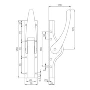 DENI Tortreibriegel PLANO 19mm Schlaufenanzahl 4 STA hell verz.DENI-3