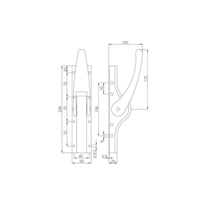 DENI Tortreibriegel PLANO 19mm Schlaufenanzahl 4 STA hell verz.DENI