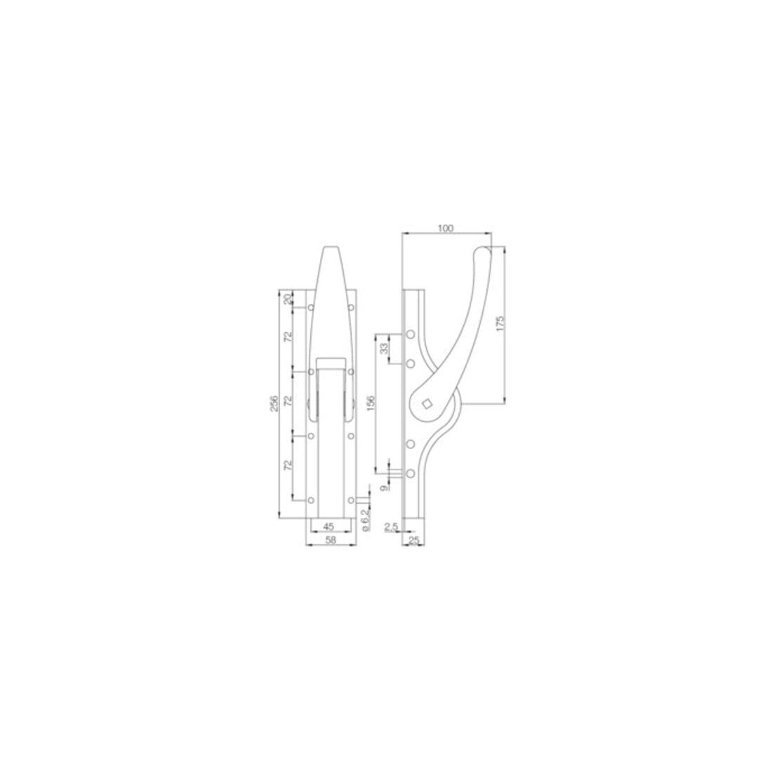 DENI Tortreibriegel PLANO 19mm Schlaufenanzahl 4 STA hell verz.DENI