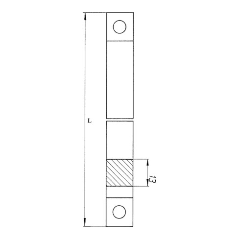 DENI Treibriegelstange m.Aussparung eins.1000mm D.13mm STA hell verz.