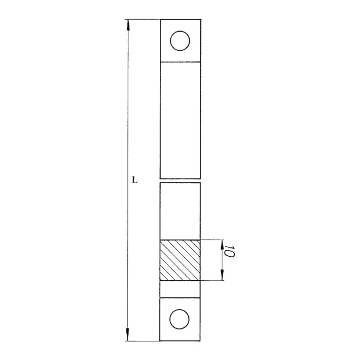DENI Treibriegelstange m.Aussparung eins.1250mm D.10mm STA hell verz.