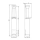 DENI Türfeststeller 3837 0060 22 Zinkdruckg. silber lack. Hubh. 60mm Türmontage-4