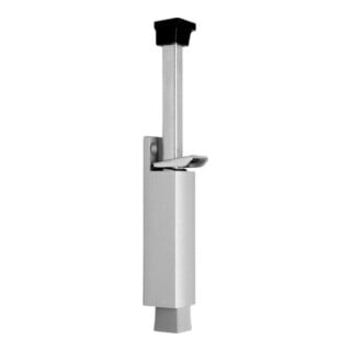 DENI Türfeststeller 3837 0060 22 Zinkdruckg. silber lack. Hubh. 90mm Türmontage