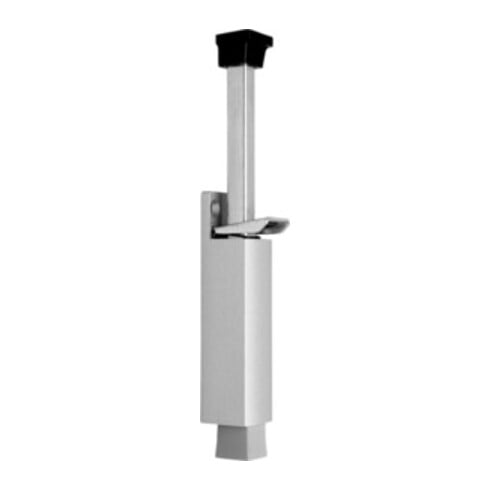 DENI Türfeststeller 3837 0060 22 Zinkdruckg. silber lack. Hubh. 90mm Türmontage
