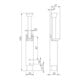 DENI Türfeststeller 3837 0060 22 Zinkdruckg. silber lack. Hubh. 90mm Türmontage-3