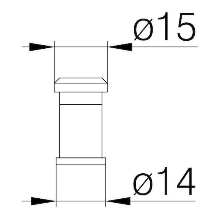 DENI WET-Œilleton de porte 3980 180° chromé