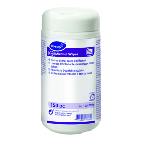 Desinfektionstücher Alcohol Wipes 150 Tü.Dose SUMA