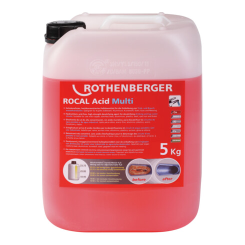Détartrant Rothenberger ROCAL Acid Multi 5 kg p. cuivre acier VA