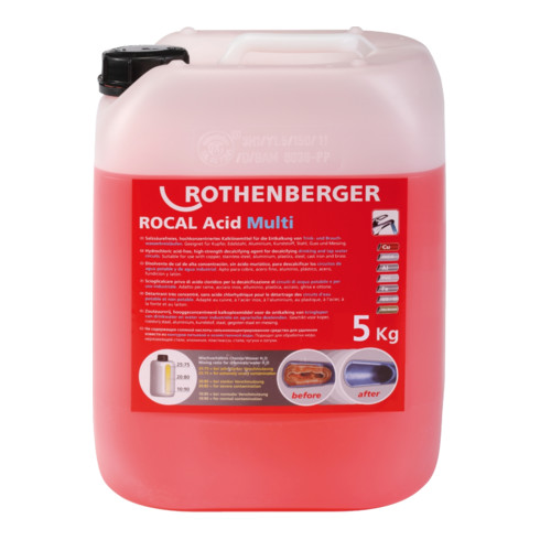 Détartrant Rothenberger ROCAL Acid Multi 5 kg p. cuivre acier VA
