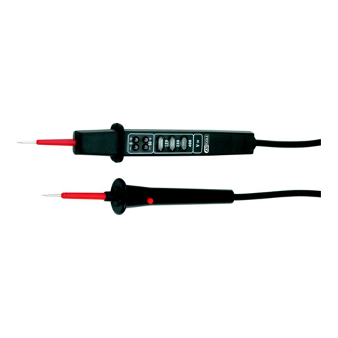 Détecteur de polarité et testeur pique-câbles avec revêtement isolant 6-400 V
