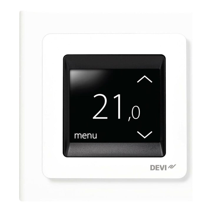 Devi UP-Uhrenthermostat 16A 230V devireg Touch m.Rahm