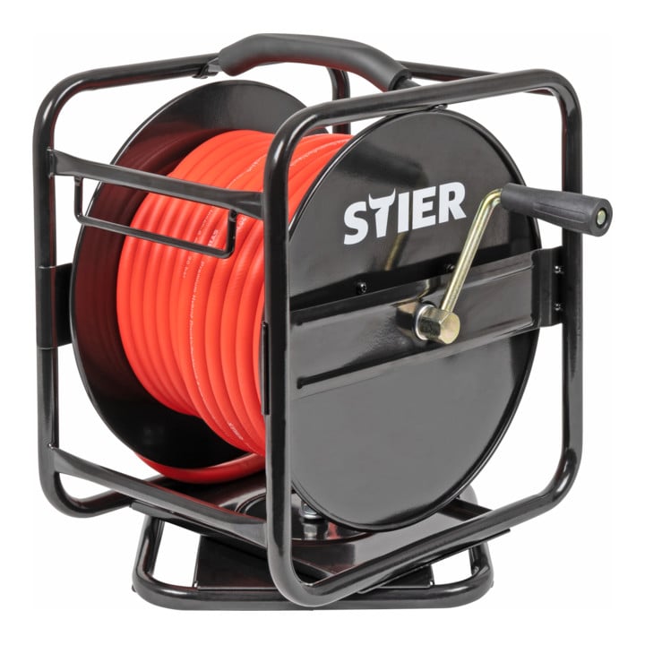 STIER Kompressor LKT 880-10-90 + STIER Nadelentroster-Ersatznadeln 19 Stück + STIER Schlauchtrommel Druckluft SBT-30 + STIER Nadelentroster NE-30 Länge 340 mm