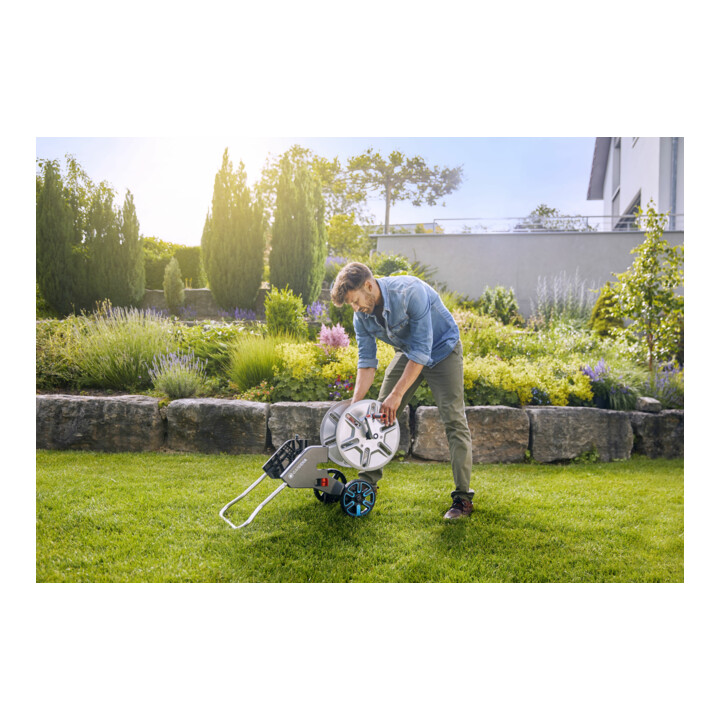 Dévidoir de tuyau CleverRoll M Easy Set métal GARDENA