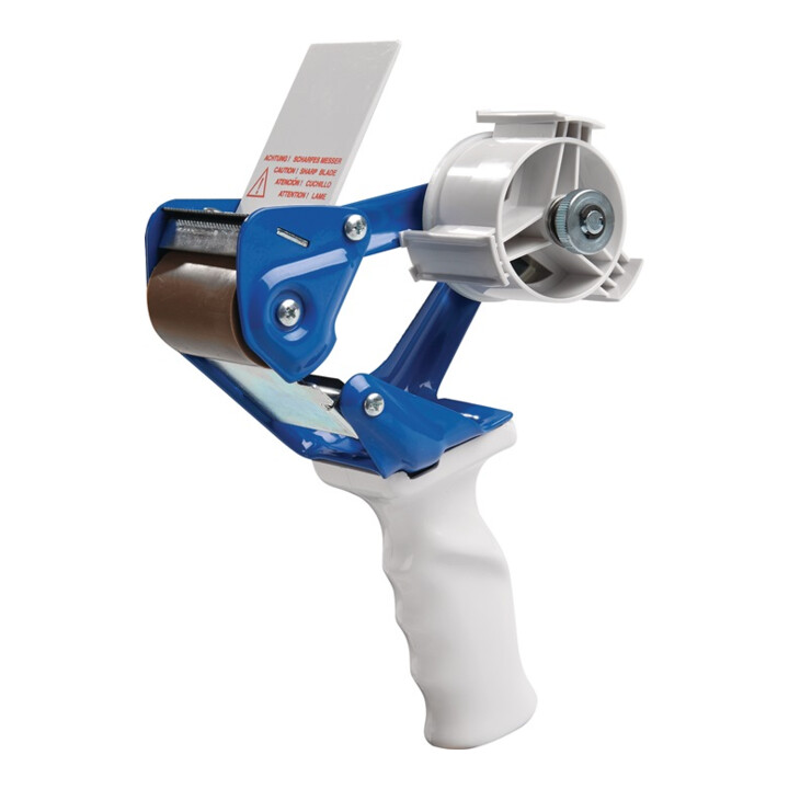 Handabroller pour tailles jusqu'à 66 m × 50 mm métal avec frein de rouleau