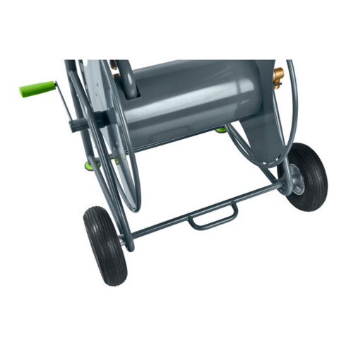 Dévidoir mobile p. tuyau GEKA plus P125 raccord fileté 33,25 G 1 po. pulv. acier