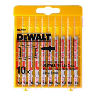 DEWALT 10 pcs. Jeu de lames de scie sauteuse HSS DT2292-QZ