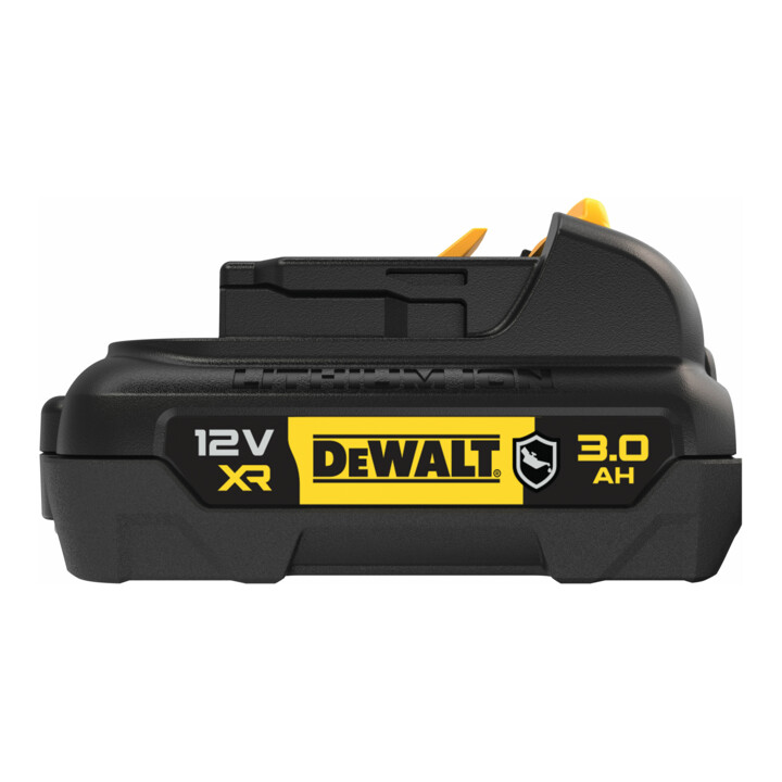 DEWALT 12 Volt / 3 Ah XR Ersatz-Akku mit speziellem Gehäuseschutz gegen Säuren und Chemikalen DCB124G-XJ