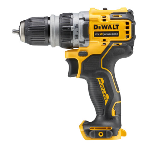 DEWALT 12 Volt Akku-Bohrschrauber mit 4 werkzeuglos wechselbaren Werkzeug-Aufnahmen (Basisversion) DCD703NT-XJ