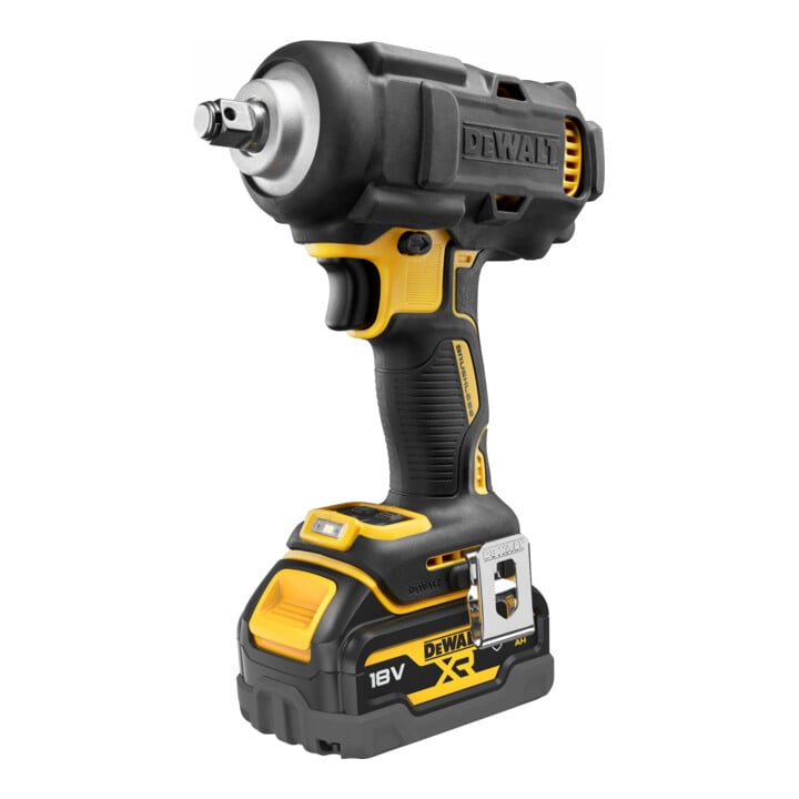 Set DeWalt 18V XR Akku-Schlagschrauber, 1/2" + DeWalt 18,0V / 5,0 Ah Ersatz-Akku