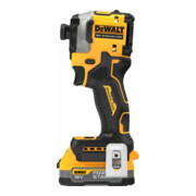 DEWALT 18V XR Akku-Schlagschrauber 1/4" (bürstenlos), max. 206 Nm, inkl. 2x Powerstack Akku (18 Volt / 1,7 Ah) mit Pouch-Akku Technologie DCF850E2T-QW-3