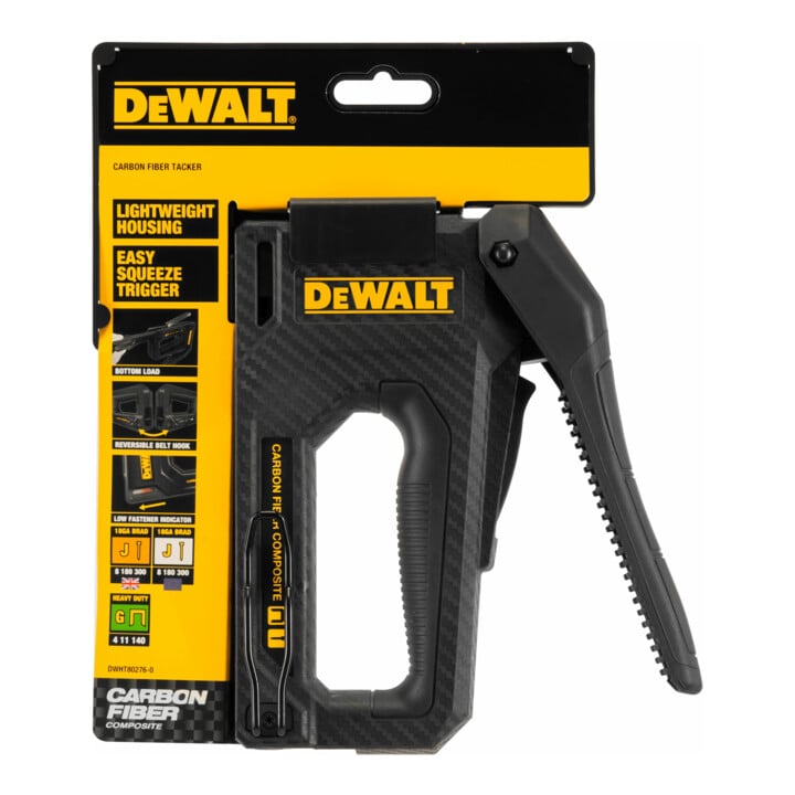 DEWALT 2-in-1 Karbonfaser Handtacker und Nagler für 6-14mm Klammern und 12, 15mm Stiftnägel Typ 18 DWHT80276-0