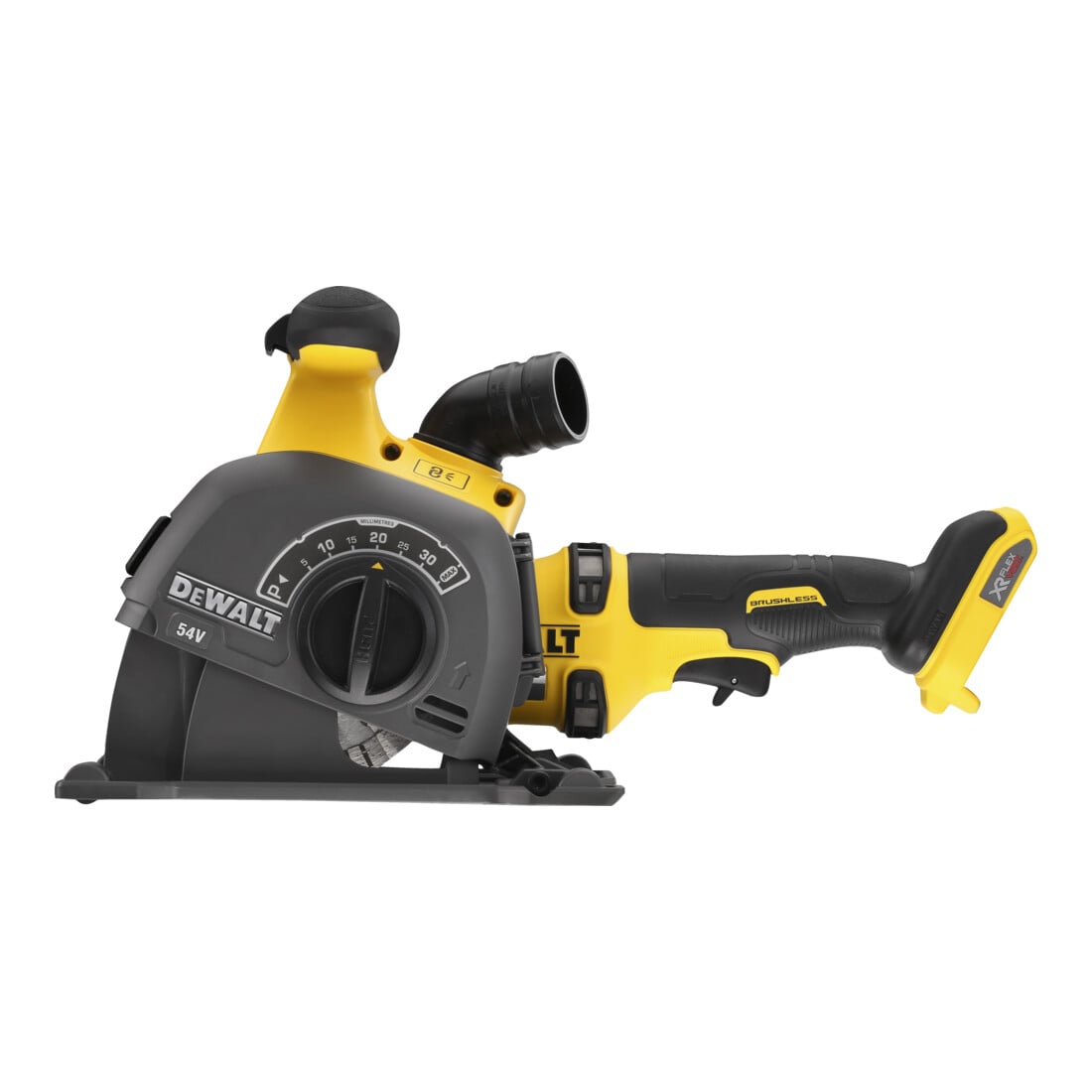 DEWALT accu bovenfrees 54V basis versie DCG200NT-XJ