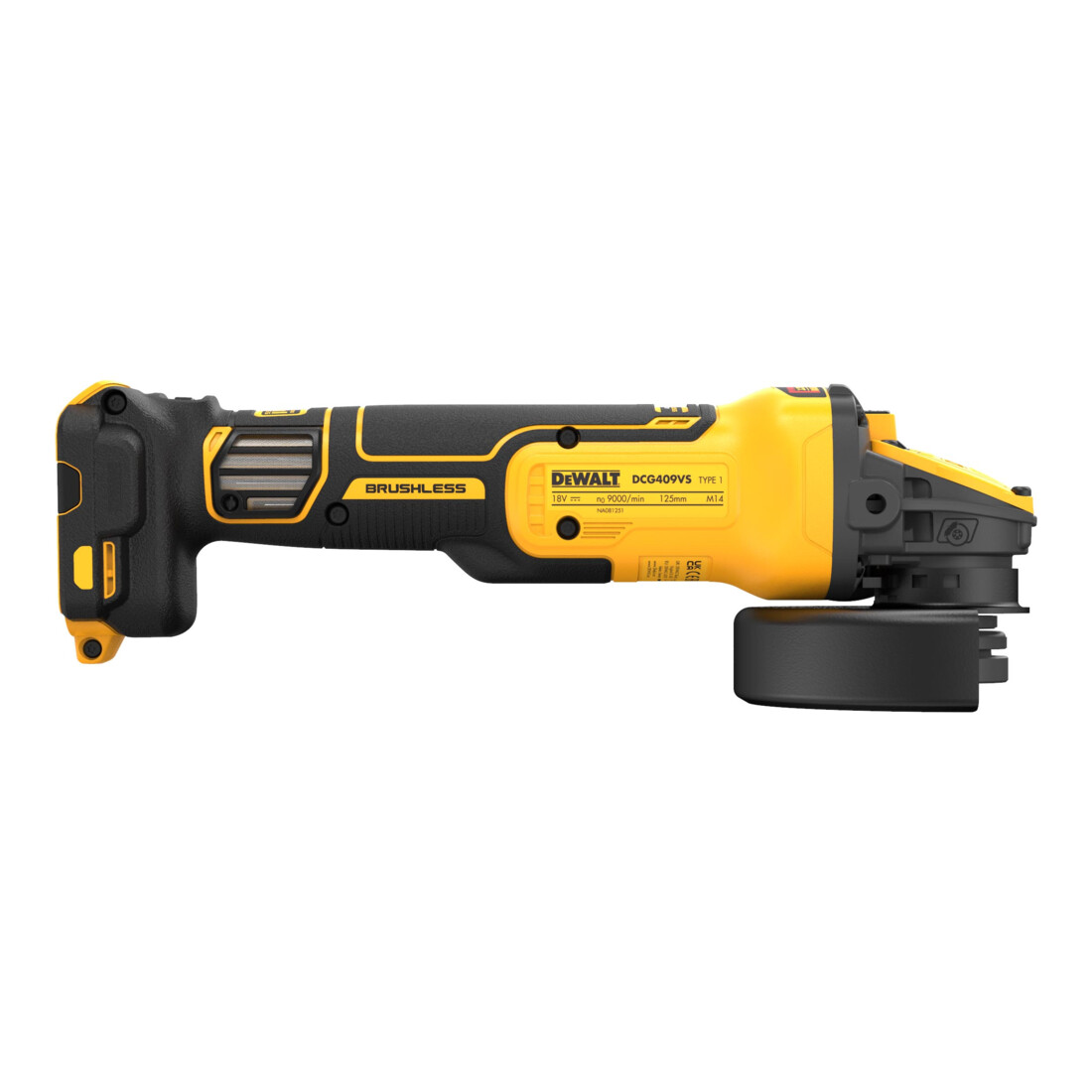 DEWALT accu haakse slijper, 18V, basis v. in T STAK-Box II
