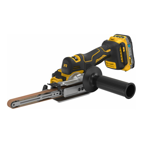 Dewalt Akku-Bandfeile inkl. 2x Powerstack Akku (18 Volt / 1,7 Ah) mit Pouch-Akku Technologie