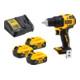 DEWALT Akku-Bohrschrauber, 18 Volt (mit 3 Akkus á 5 Ah) DCD708P3T-QW-1
