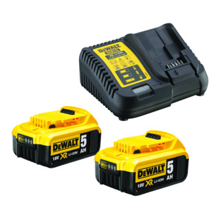 DeWalt Akku-Kit (2 x 18 V / 5 Ah plus DCB 115) DCB115P2-QW