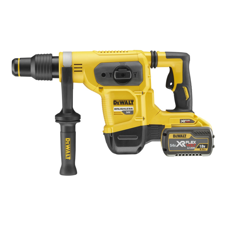 Set DeWalt Akku-Kombihammer SDS-max 54V DCH481X2-QW + Stier SDS-Plus Bohrer & Meißelsatz, 17-teilig