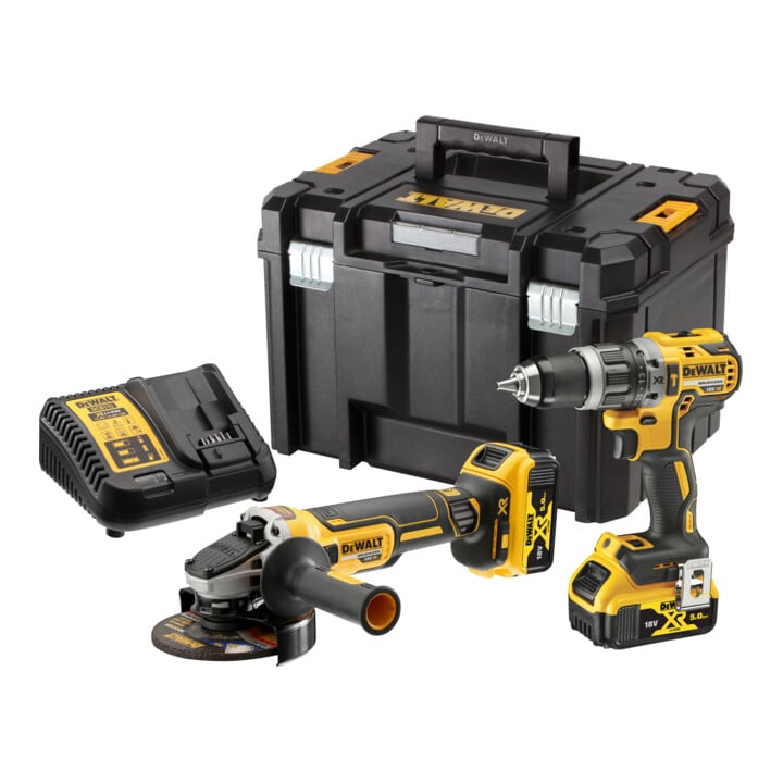 Set DeWalt Akku-Kombopack 18 Volt + DeWalt 18,0V / 5,0 Ah Ersatz-Akku