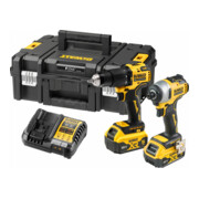 Dewalt Akku Komboset 2-tlg. DCD709 + DCF809 mit Akkus 18V 5Ah