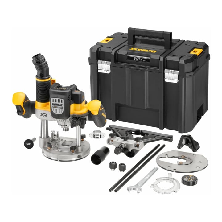 Set Dewalt Akku-Oberfräse, 18 V (Basisv.) + Ersatz-Akku DCB184-XJ