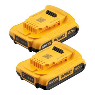 DEWALT Akku-Set, 2 Akkus 18V / 2,0Ah