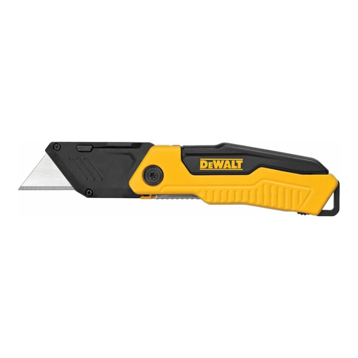 DEWALT Arbeitsmesser mit feststehender Klinge, klappbares Gehäuse, integriertes Klingenmagazin DWHT10916-0