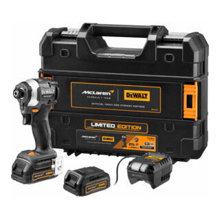 DEWALT Avvitatore a impulsi a batteria 18V XR, 1/4" (senza spazzole) con design McLaren