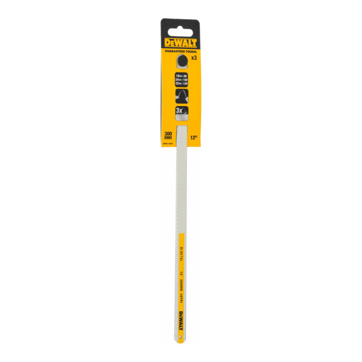 DEWALT Bi-Metall-Sägeblätter 300mm 3er Pack mit 18 / 24 / 32 TPI DWHT0-20558