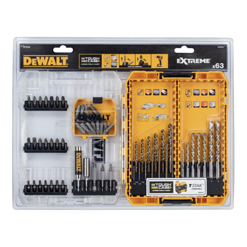 DEWALT bit- en boorset 63 dlg.