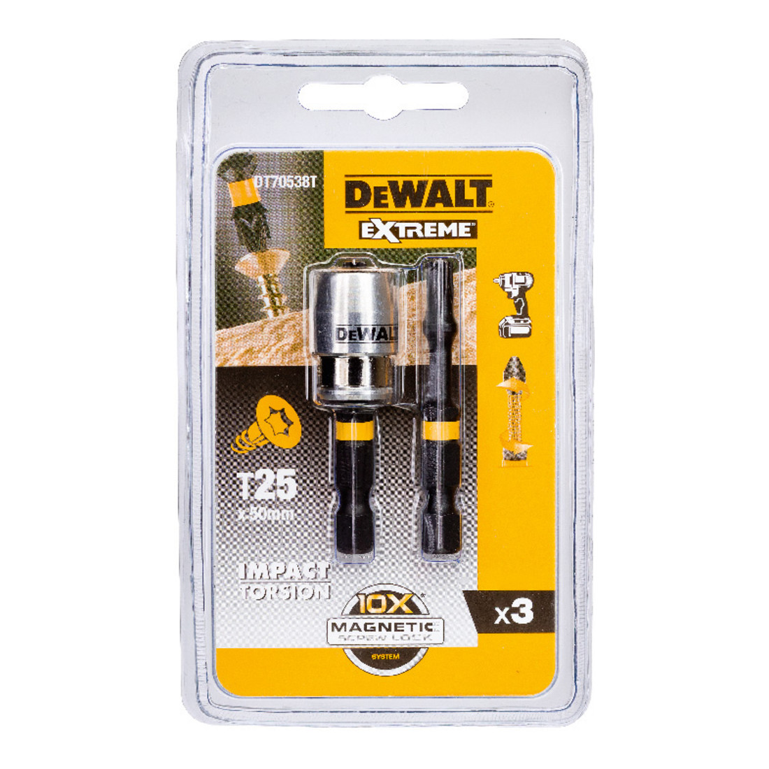 DEWALT bit-set résistant aux chocs T25 50mm