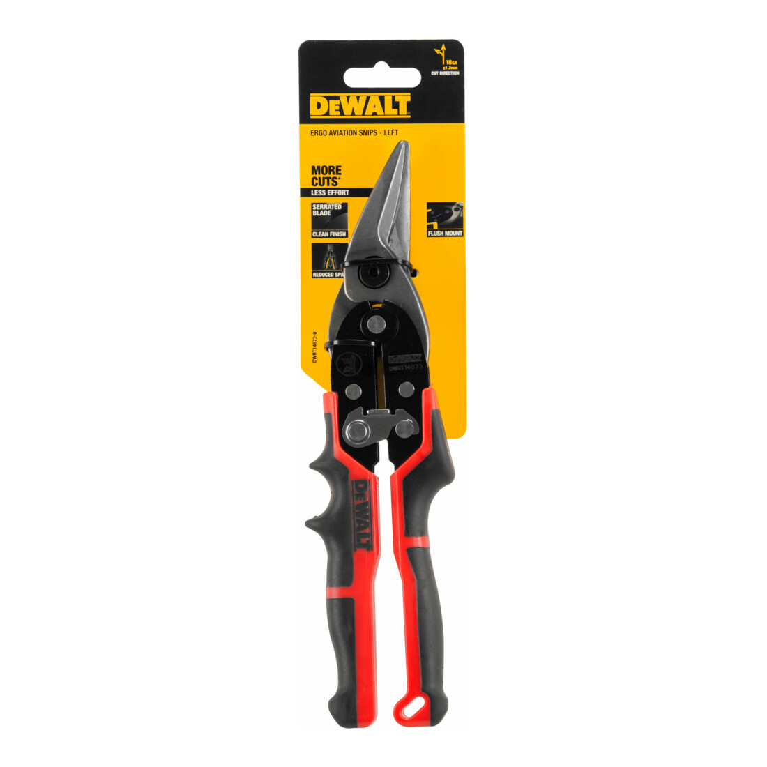 DEWALT Blechschere ERGO, links (rot) DWHT14673-0