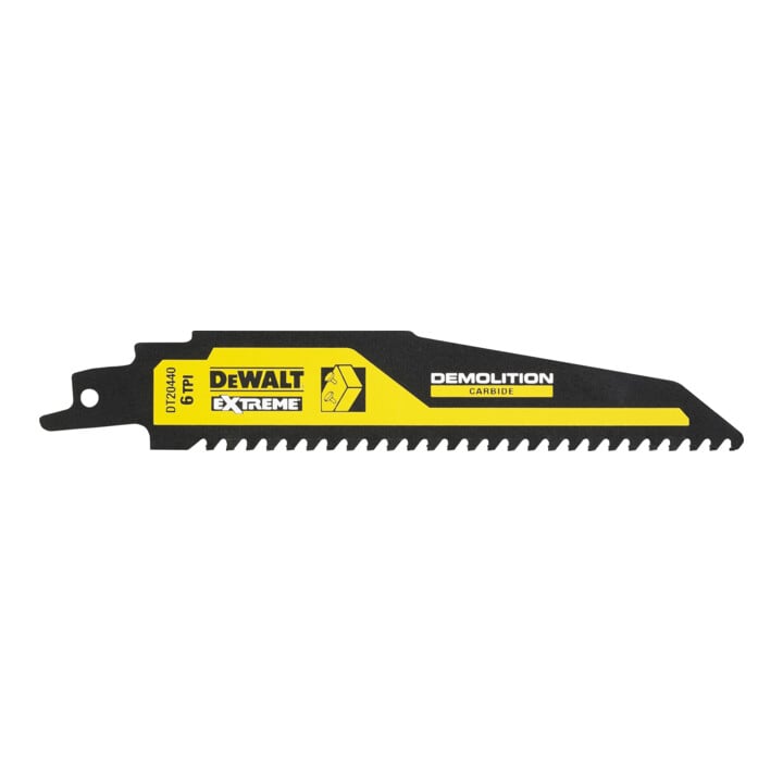 DEWALT carbide reciprozaagblad voor spijkergeïmpregneerd hout (sloop) 152 mm 6TPI